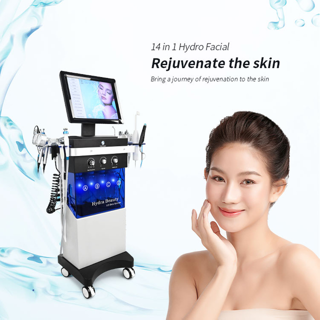 M&aacute;quina hidrofacial 2024, m&aacute;quina hidrofacial profesional 14 en 1, hidromicrodermoabrasi&oacute;n, dermoabrasi&oacute;n de cristal, Peeling 